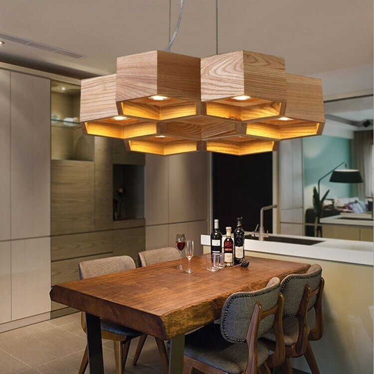 Lamp Wood Honeycombs 6 by DS-Light