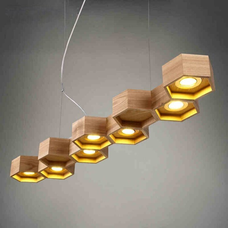 Lamp Wood Honeycombs 7 by DS-Light