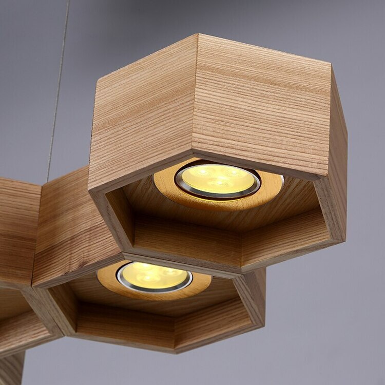 Lamp Wood Honeycombs 7 by DS-Light